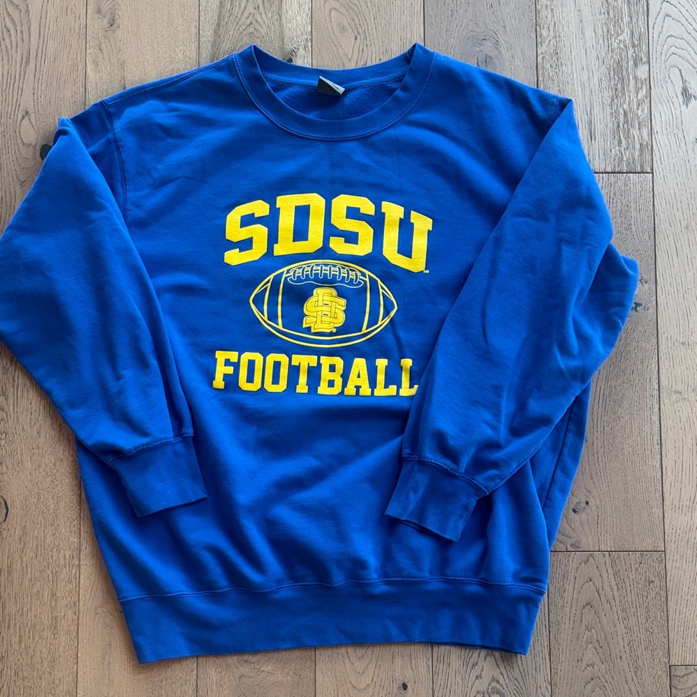 MV Sport Blue and Yellow Crewneck Sweater